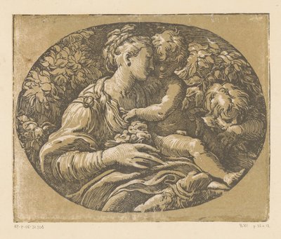 Maria met Kind en Johannes de Doper door Antonio da Trento