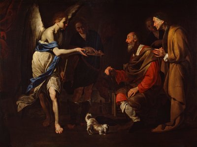 De genezing van Tobias, ca. 1600-50 door Antonio de Bellis
