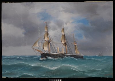 H.M.S. Alexander vlaggenschip van de Middellandse Zeevloot door Antonio de Simone