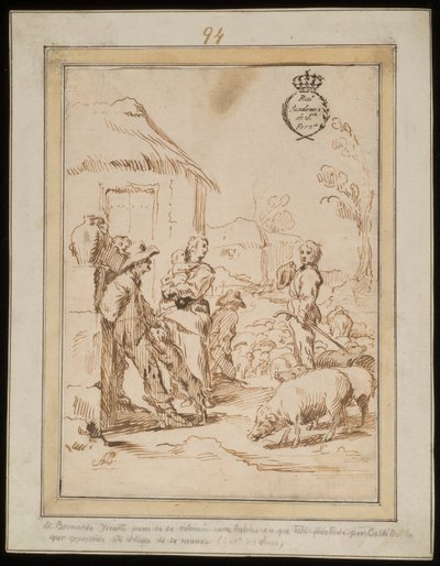 Herder scène door Antonio del Castillo y Saavedra