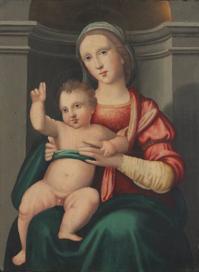 Madonna en Kind in een Niche, c. 1520s door Antonio del Ceraiolo