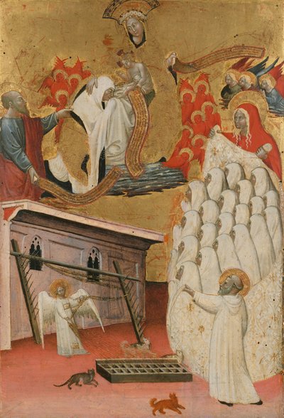 Santa Francesca Romana gekleed door de Maagd door Antonio del Massaro da Viterbo