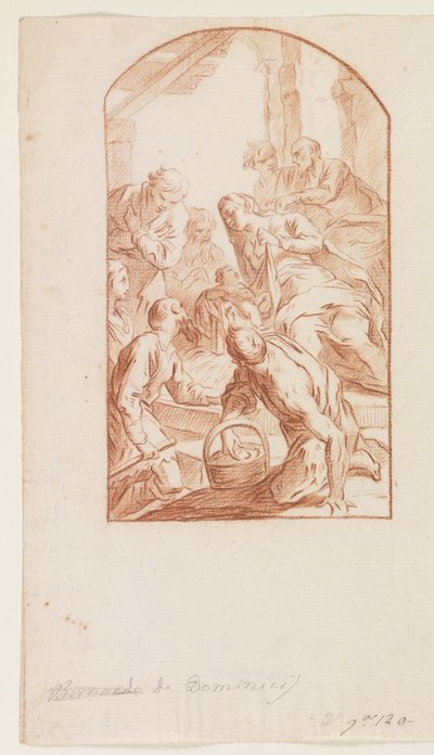 De aanbidding der herders door Antonio di Dominici