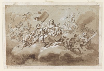 De Maagd en het Kind Omringd door Heiligen door Antonio di Dominici