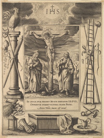 Christus aan het Kruis, voor 1604 door Antonius Wierix