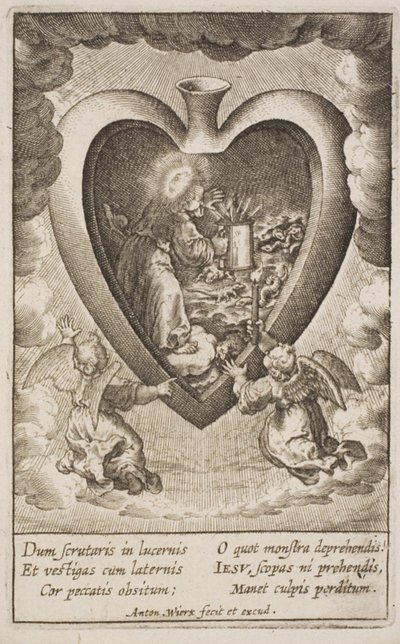 Cor Jesu amanti sacrum door Antonius Wierix