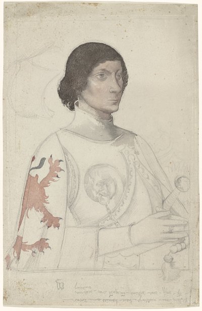 Studie naar het portret van een heer van Naaldwijk door Antoon Derkinderen