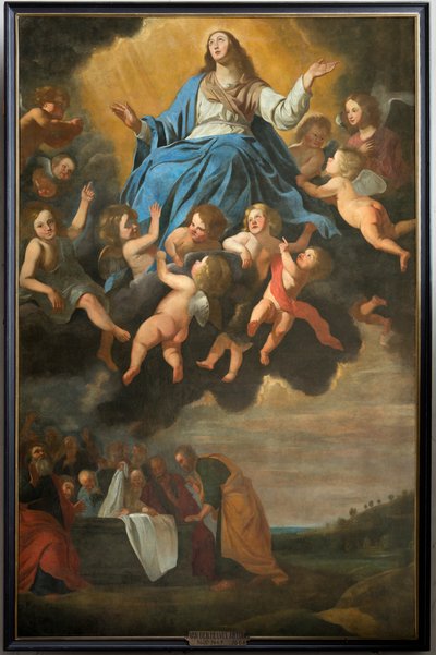 Parochiekerk Sint-Eligius. Schilderij. "Hemelvaart van Maria". Antoon van den Heuvel. door Antoon van den Heuvel