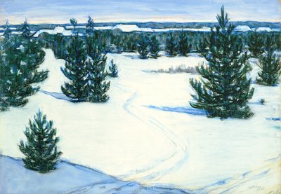 Winterlandschap, 1938 door Ants Laikmaa