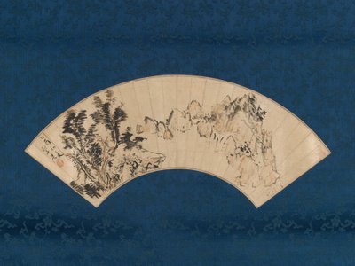 Thee bereiden bij een bergkloof, 1825 door Aoki Mokubei