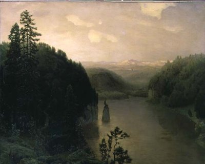 Meer Gornoye in de Oeral door Apollinari Mikhailovich Vasnetsov