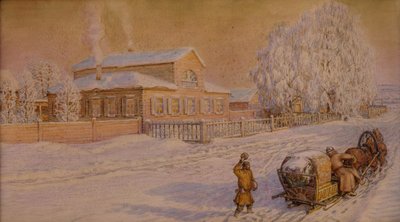 Ons huis in Ryabovo door Apollinari Mikhailovich Vasnetsov