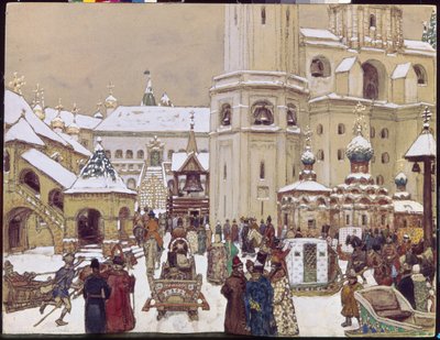 Ivan de Grote-plein in het Kremlin in de 17e eeuw door Apollinari Mikhailovich Vasnetsov