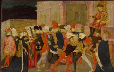 De roof van de Sabijnse vrouwen, 15e eeuw door Apollonio di Giovanni di Tommaso