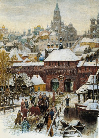 Moskou in de 17e eeuw, eind 19e - begin 20e eeuw door Appolinari Mikhaylovich Vasnetsov