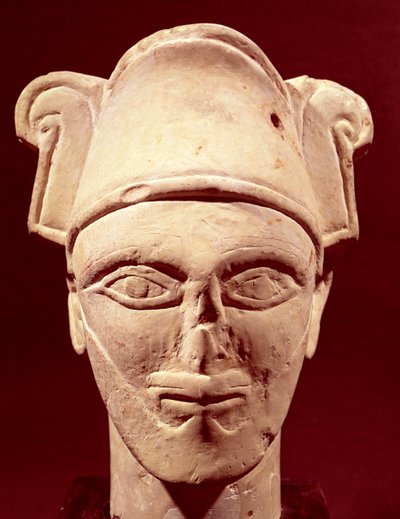 Hoofd van een Semitische leider met Egyptische invloed, uit Amman door Arabic School