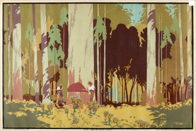 Het vellen van een Karri-boom, West-Australië, uit de serie 