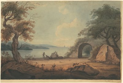 Netten Repareren aan de Hudson River, New York door Archibald Robertson
