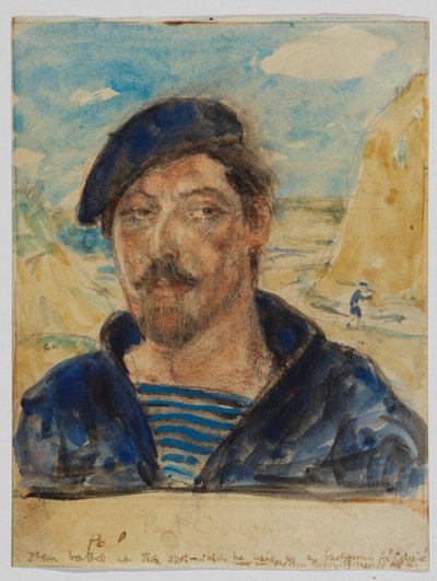 Portret van Paul Gauguin door Archibald Standish Hartrick