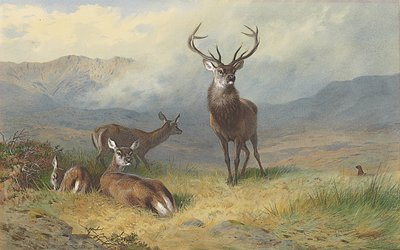 Monarch van de Glen door Archibald Thorburn