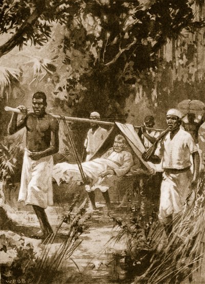 David Livingstone vervolgde zijn reis door Afrika ondanks ziekte door Archibald Webb