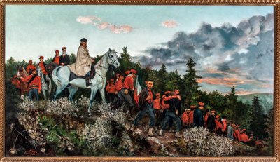 De Slag bij Mentana, gevochten op 3 november 1867 door Archimede Tranzi