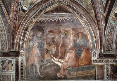 Paus Alexander III door Aretino Luca Spinello or Spinelli