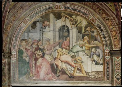 De Geschiedenis van Paus Alexander III (1105-81): Bouw van de Stad Alessandria, 1407 door Aretino Luca Spinello or Spinelli