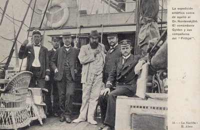 Zweedse missie om de schipbreukelingen van Otto Nordenskjolds Antarctische expeditie te redden, ca. 1904 door Argentinian Photographer