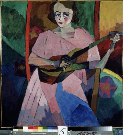 Vrouw met een gitaar door Aristarkh Vasilievic Lentulov