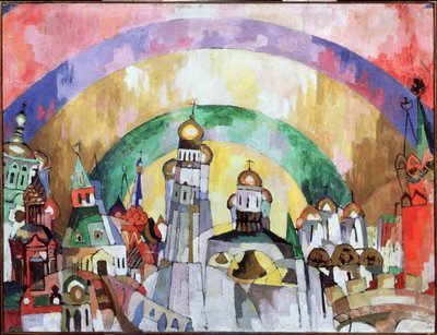 Firmament, decoratief Moskou door Aristarkh Vasilievic Lentulov