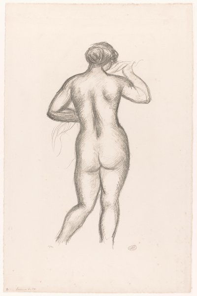 Vrouwelijk naakt op de rug gezien door Aristide Maillol (signed by artist)