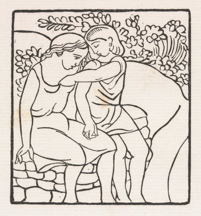 Daphnis en Chloë: Daphnis en Chloë aan het spelen door Aristide Maillol