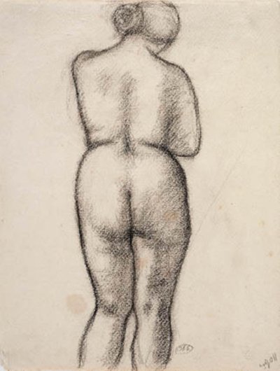 Vrouwelijk model, gezien van achteren door Aristide Maillol