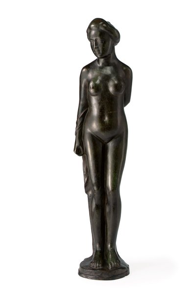 Staande Badende, met Draperie over Rechterarm door Aristide Maillol