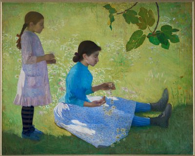 een bloemenkrans (schilderij op canvas) door Aristide Maillol