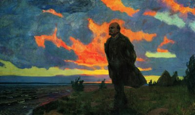 Lenin in Razliv door Arkadij Aleksandrovic Rylov