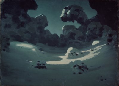 Maanlichtvlekken in het bos. Winter, 1898-1908 door Arkhip Ivanovich Kuindzhi