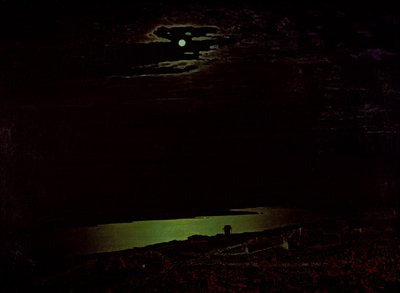 Maanverlichte nacht op de Dnjepr, 1882 door Arkhip Ivanovich Kuindzhi