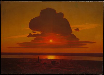 Rode Zonsondergang op de Dnjepr, 1905-1908 door Arkhip Ivanovich Kuindzhi