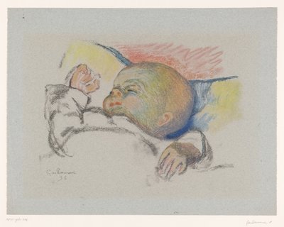 Slapende baby door Armand Guillaumin