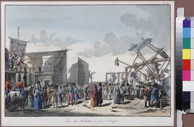 Schommelrit op een Russische kermis door Armand Gustave Houbigant