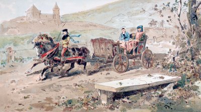 Paardenkoets uit de 16e eeuw door Armand Jean Heins