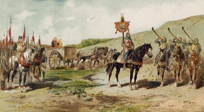 Oorlogskoets en Lituus Blazers, Tijd van de Kruistochten, 11e Eeuw door Armand Jean Heins