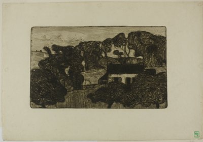 Boerderij omgeven door bomen door Armand Séguin