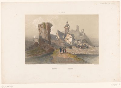 Zicht op Sonnenberg bij Wiesbaden door Armand Theophile Cassagne