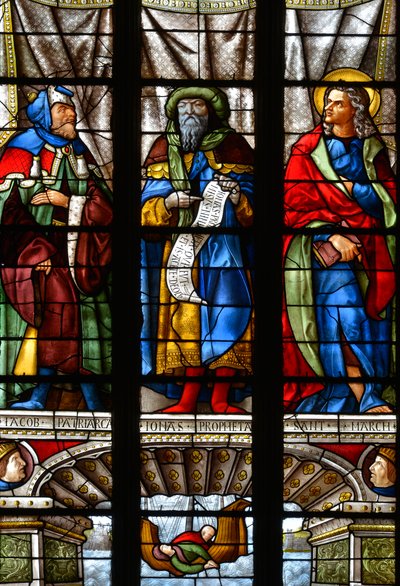 Jacob, Jonas en Sint Marcus - Glas-in-lood in de kapel van Sint Anna, Arnaud de Moles (1470-1520) voltooid in 1513 - Kathedraal Sainte Marie d