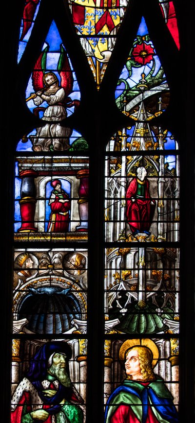 Kathedraal Sainte-Marie, Auch, Gers, 2018 (glas-in-loodraam) door Arnaud de Moles