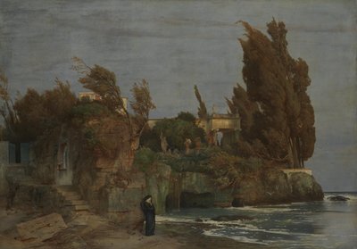 Villa aan zee II door Arnold Böcklin