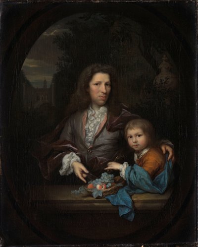 Jan van de Poll (1668-1745) en zijn zoon Harmen Hendrick (1697-1772) door Arnold Boonen